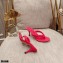 Gianvito Rossi Heel 7.5cm Woven Tropea Thong Sandals Mules Fuchsia