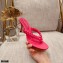 Gianvito Rossi Heel 7.5cm Woven Tropea Thong Sandals Mules Fuchsia