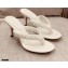 Gianvito Rossi Heel 7.5cm Woven Tropea Thong Sandals Mules White