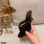 Gianvito Rossi Heel 7.5cm Woven Tropea Thong Sandals Mules Black