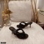 Gianvito Rossi Heel 7.5cm Woven Tropea Thong Sandals Mules Black