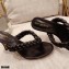 Gianvito Rossi Heel 7.5cm Woven Tropea Thong Sandals Mules Black