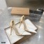 Gianvito Rossi Heel 10cm Plexi Pumps Patent White/Beige