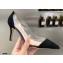 Gianvito Rossi Heel 7cm Plexi Pumps Suede Black