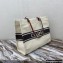 Celine Squared Cabas Tote Bag in "Plein soleil" Textile and Calfskin Black 2021