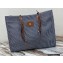 Celine Squared Cabas Tote Bag in Textile and Calfskin Striped 2021