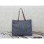 Celine Squared Cabas Tote Bag in Textile and Calfskin Striped 2021