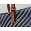 Celine Squared Cabas Tote Bag in Textile and Calfskin Striped 2021