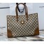 Celine Horizontal Cabas Tote Bag in Textile with Triomphe Embroidery Brown 2021