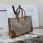 Celine Horizontal Cabas Tote Bag in Textile with Triomphe Embroidery Brown 2021