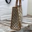 Celine Horizontal Cabas Tote Bag in Textile with Triomphe Embroidery Brown 2021