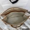 Celine Horizontal Cabas Tote Bag in Textile with Triomphe Embroidery Brown 2021