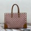 Celine Horizontal Cabas Tote Bag in Textile with Triomphe Embroidery Fox Red 2021