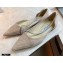 Jimmy Choo TRUDE Flats Suede Nude with Crystal Chain 2021