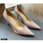 Jimmy Choo Heel 8.5cm Love Pumps Crystal Covered Suede Nude Pink 2021