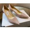 Jimmy Choo Heel 6.5cm Love Pumps Crystal Covered Suede Nude Pink 2021