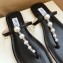 Jimmy Choo Alaina Flats Black with Pearl Embellishment 2021