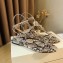 Jimmy Choo Alodie Flats Snake Printed Leather Sandals Gray 2021