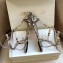 Jimmy Choo Alodie Flats Snake Printed Leather Sandals Gray 2021