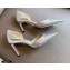Jimmy Choo Heel 6.5cm ESTHER Pointed Pumps Glitter Silver 2021