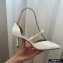 Jimmy Choo Heel 6.5cm Aurelie Pointed Pumps Patent White with Pearl Embellishment 2021