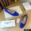 Jimmy Choo Ade Flats Suede Blue with Pearl Embellishment 2021