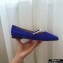 Jimmy Choo Ade Flats Suede Blue with Pearl Embellishment 2021