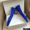 Jimmy Choo Ade Flats Suede Blue with Pearl Embellishment 2021