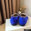 Jimmy Choo Ade Flats Suede Blue with Pearl Embellishment 2021