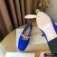 Jimmy Choo Ade Flats Suede Blue with Pearl Embellishment 2021
