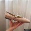 Jimmy Choo Ade Flats Suede Nude with Pearl Embellishment 2021