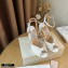 Jimmy Choo Heel 10.5cm Sacaria Sandals White Satin with All-Over Pearl Embellishment 2021