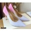 Jimmy Choo Heel 10.5cm ROMY Pointed-Toe Pumps Satin with Crystal Hotfix Embellishment 2021