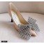 Jimmy Choo Heel 8.5cm SEKA Pumps Nude with Crystal Bow Clasp 2021