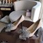 Jimmy Choo Heel 8.5cm SEKA Pumps Nude with Crystal Bow Clasp 2021
