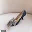 Jimmy Choo Heel 8.5cm SEKA Pumps Black with Crystal Bow Clasp 2021