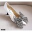 Jimmy Choo Heel 8.5cm SEKA Pumps White with Crystal Bow Clasp 2021