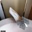 Jimmy Choo Heel 8.5cm SEKA Pumps White with Crystal Bow Clasp 2021