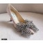 Jimmy Choo Heel 8.5cm SEKA Pumps Suede Nude with Crystal Bow Clasp 2021