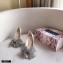 Jimmy Choo Heel 8.5cm SEKA Pumps Suede Nude with Crystal Bow Clasp 2021