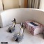 Jimmy Choo Heel 8.5cm MANA Sandals Suede Black with Crystal Bow Clasp 2021