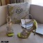 Jimmy Choo Heel 8.5cm Josefine Sandals Light Green with Crystal Embellishment 2021