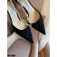 Jimmy Choo Heel 8.5cm TALIKA Pumps Suede Black with Ankel Strap and Crystal Chain 2021