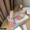 Jimmy Choo Heel 10.5cm PVC Mules Pink with Crystal Stud Embellishment 2021