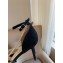 Jimmy Choo Heel 6.5cm TALIKA Pumps Suede Black with Ankel Strap and Crystal Chain 2021