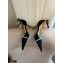 Jimmy Choo Heel 6.5cm TALIKA Pumps Suede Black with Ankel Strap and Crystal Chain 2021