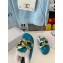 JW Anderson Shearling Lining Chain Loafer Mules Turquoise Blue 2021
