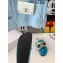 JW Anderson Shearling Lining Chain Loafer Mules Turquoise Blue 2021