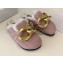 JW Anderson Shearling Lining Chain Loafer Mules Suede Pink 2021