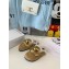 JW Anderson Shearling Lining Chain Loafer Mules Suede Apricot 2021